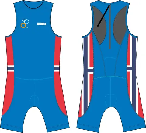 Arena W Tri Suit Rear Zip blk/turki Blue/Norway