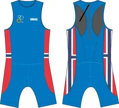 Arena M Tri Suit Rear Zip blk/turki Blue/Norway Str. M