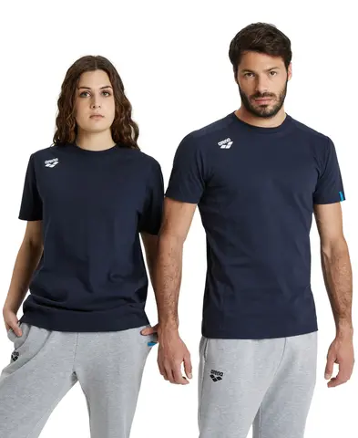 Arena Team T-Shirt Panel Cotton Navy