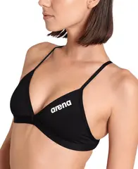 Arena W Team Swim Top Tie Back Solid Black