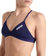 Arena W Team Swim Top Tie Back Solid Navy