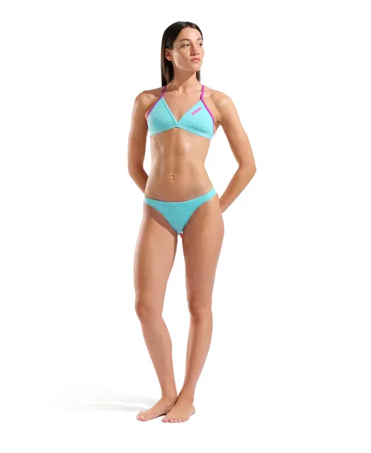 ARENA W TEAM SWIM TOP TIE BACK SOLID WATER-VERY FUCHSIA 