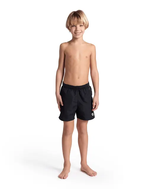 Arena BOYS BEACH BOXER SOLID R BLACK-WHITE 