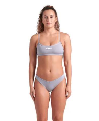 Arena W  Bikini Bandeau Solid Sea Foam-White