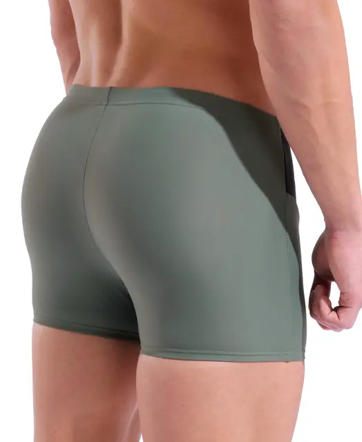 ARENA M ARENA STEPLOGO SWIM SHORT SAGE-BLACK 